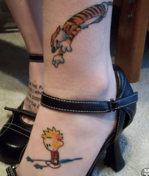 Tattoos on feet, tattoos on ankles and even tattoos under the foot!