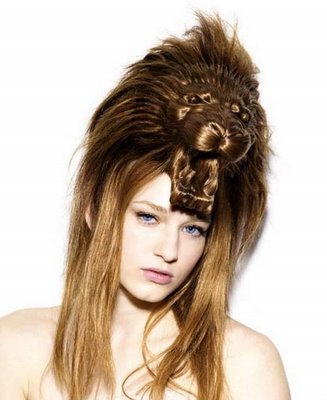 Funny hairstyle. Added to the Funny Women page!