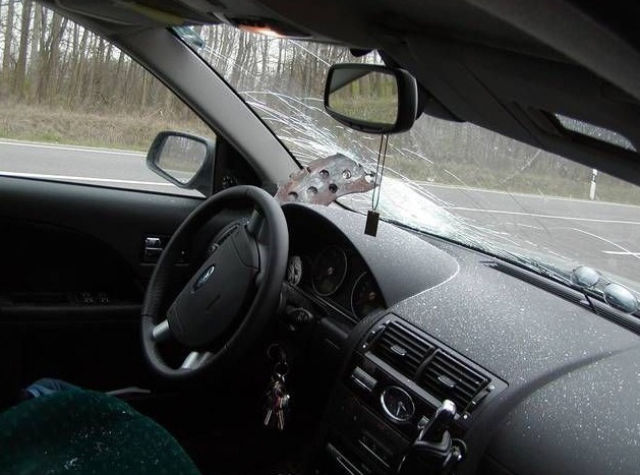 Windshield accident
