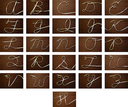 alphabet laces Kumpulan Huruf yang Unik