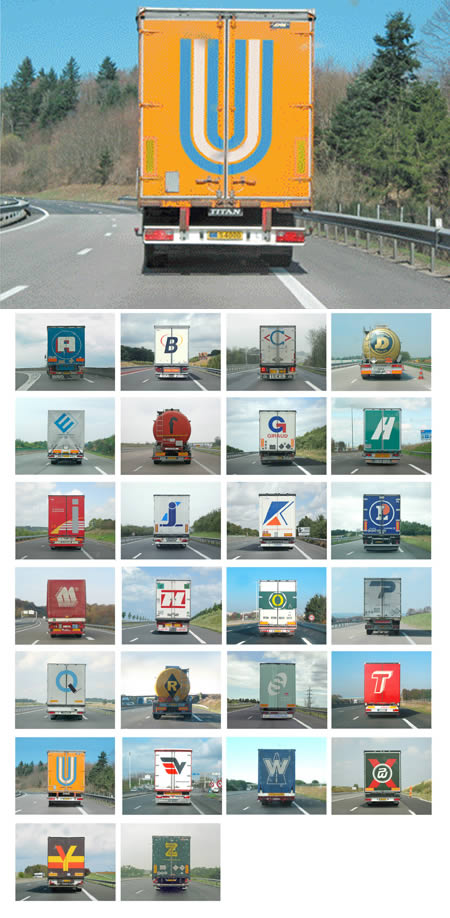 alphabet trucks Kumpulan Huruf yang Unik