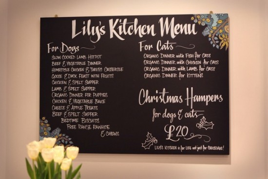 Menu restaurant for dogs