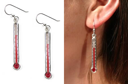 Thermometer funny earrings
