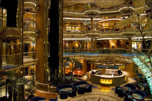 Inside the boat