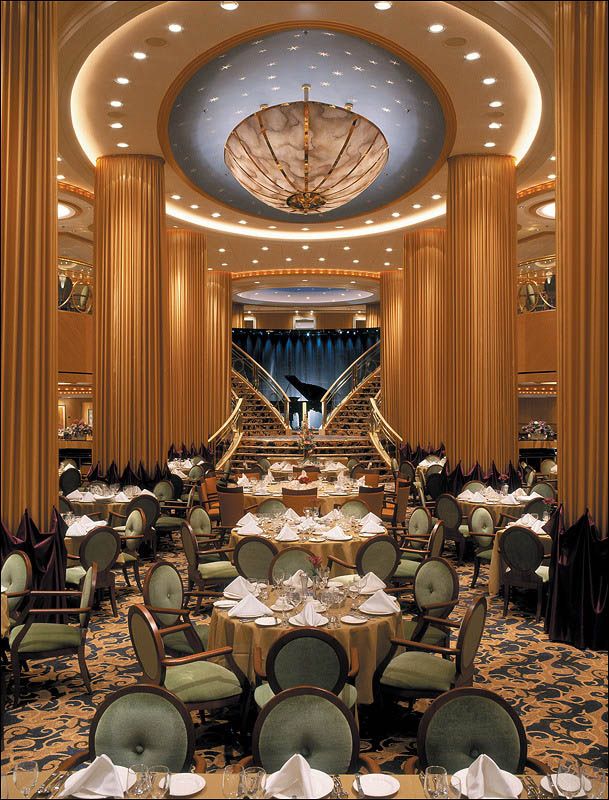 Restaurant in the ship