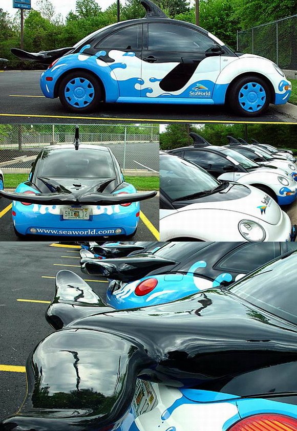 a seaworld car