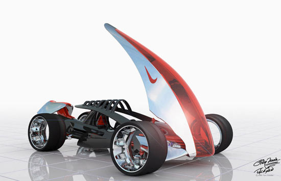Here is a very cool car prototype by Nike This single seater concept was 