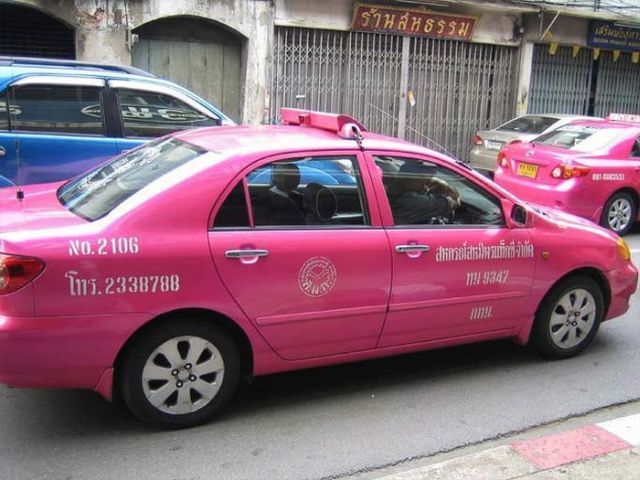 Pink Thailand taxi