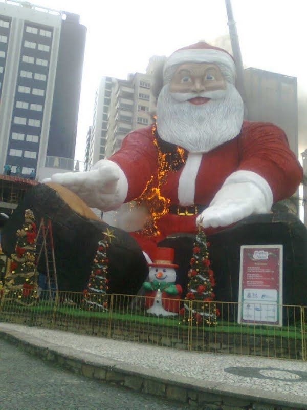Santa Claus on fire