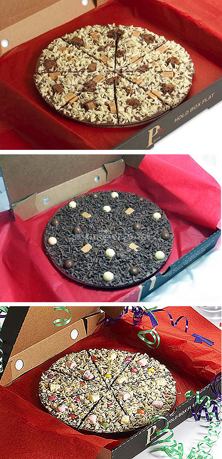 Chocolate pizzas