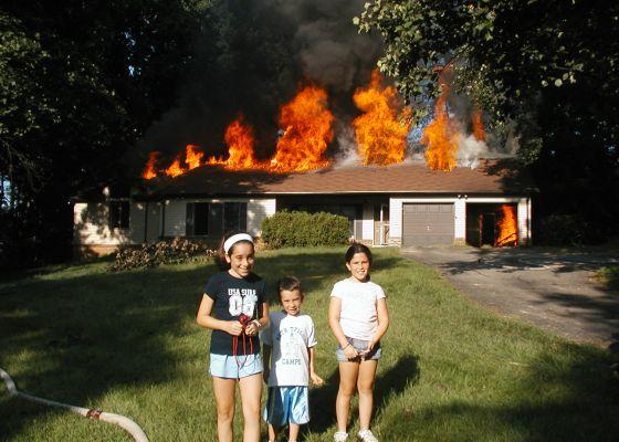 Burning house