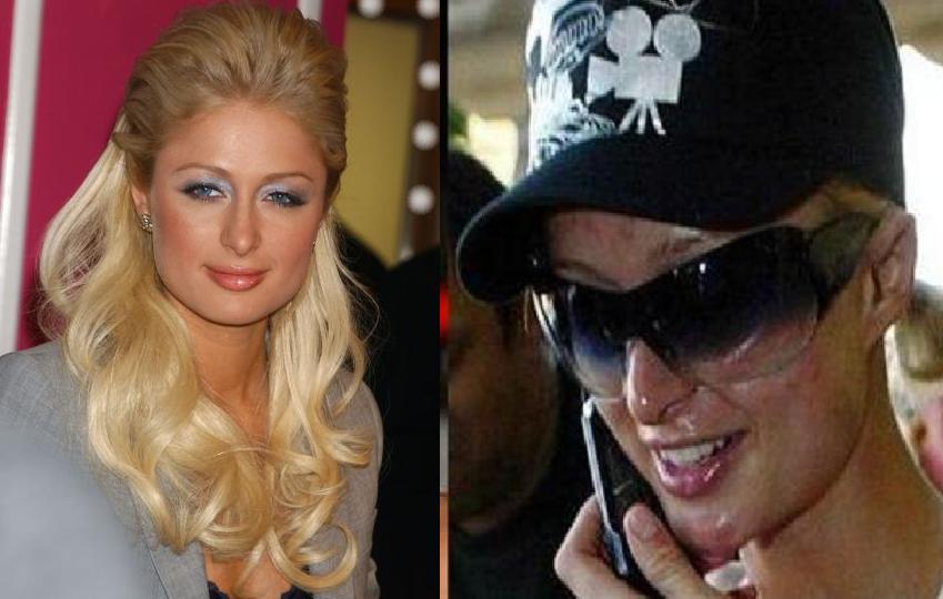 the makeup. The makeup of Paris Hilton