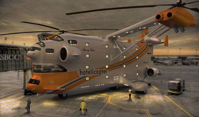 concept hotel helicopter