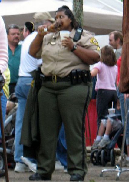 Fat policewoman