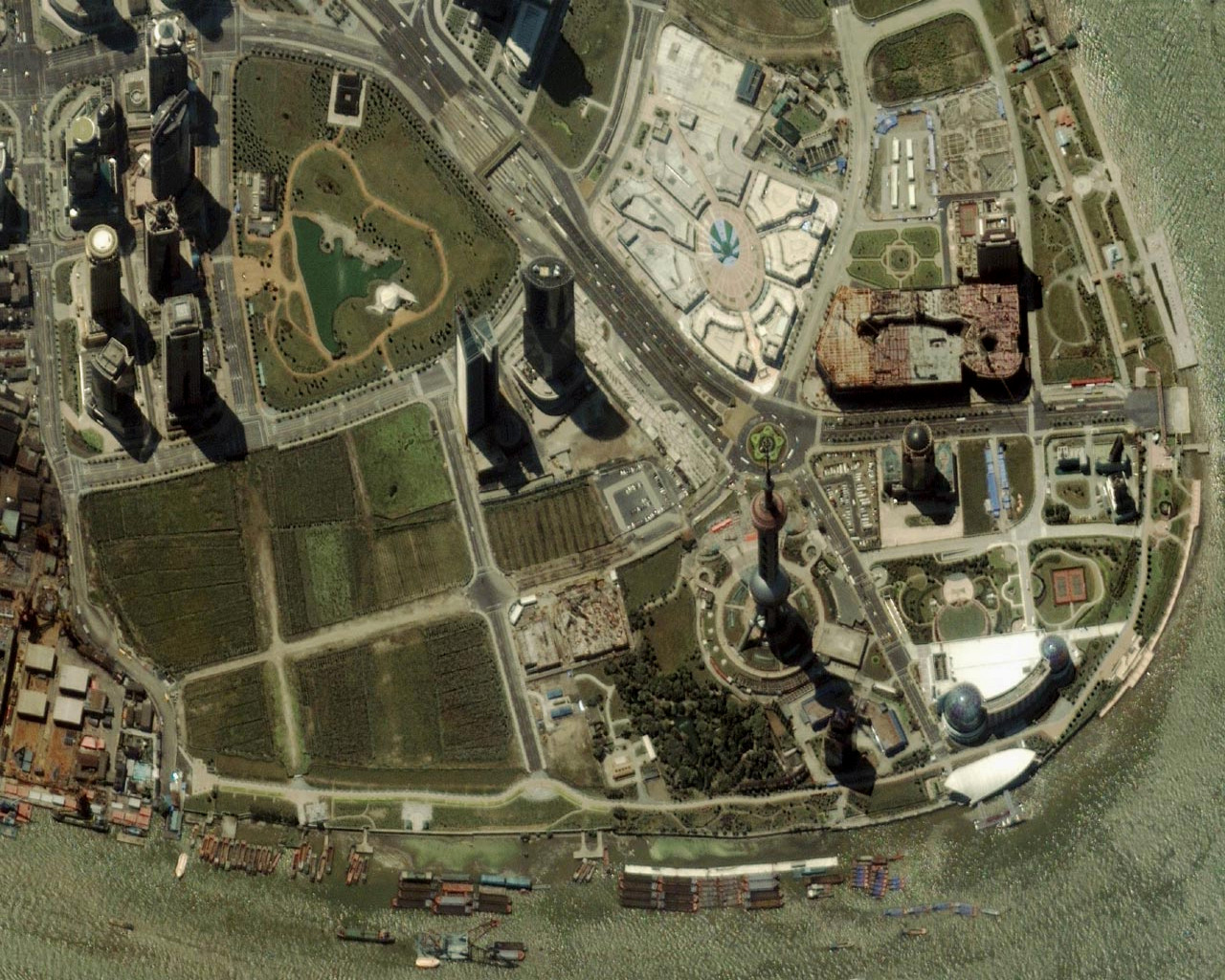 Gambar satelit dari Shanghai