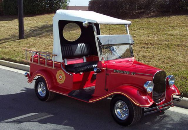 Firefighter golf cart