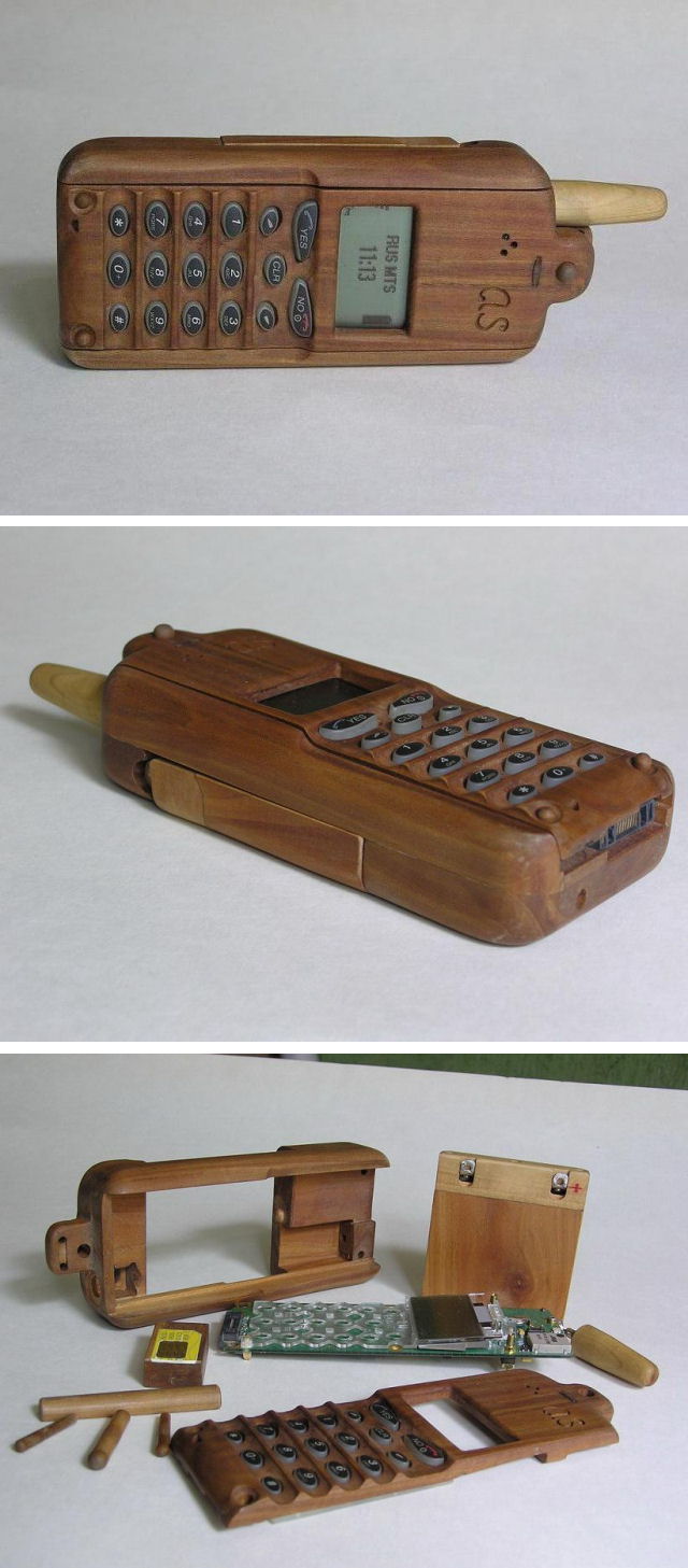 Wooden phone!